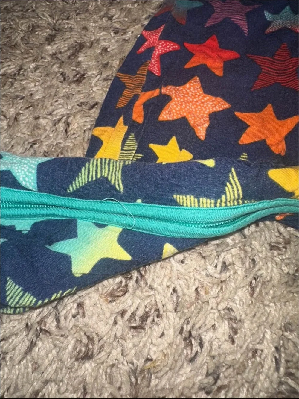 Little Sleepies Bamboo Crescent Zippy- Multicolor Stars